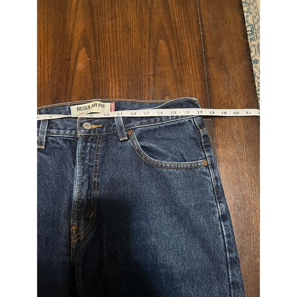 Levi's 505 Medium Wash Regular Fit Men's 34 X 34 Denim Jeans - Picture 9 of 9